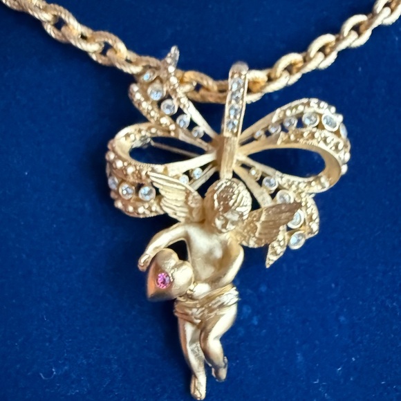 Victorian-Style Angel Pin & Pendant Necklace-2005 - Picture 4 of 4